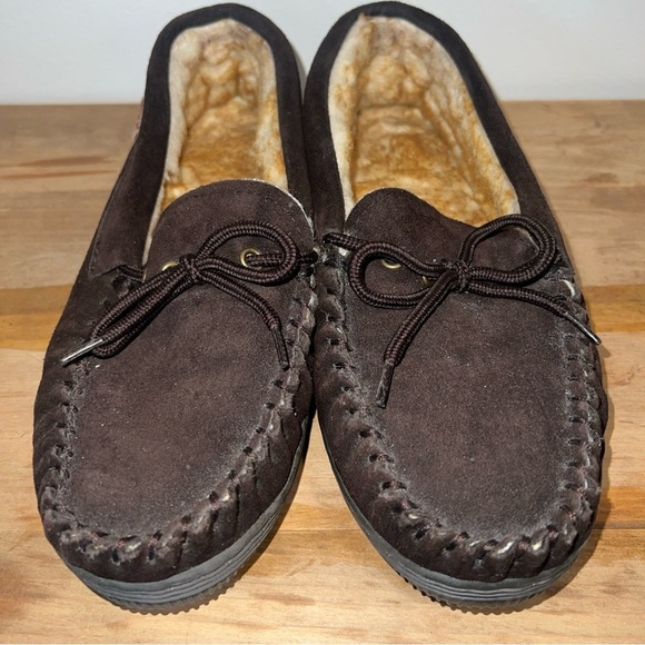Men's Tamarac by Slippers Size 7 Fleece- lined Suede Slipper - Picture 3 of 10